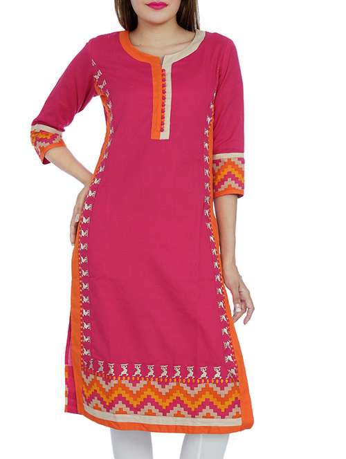 women's straight kurta - 10808094 - Very Small Image - 1