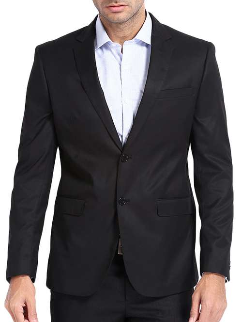 black cotton formal blazer - 10847072 - Very Small Image - 1