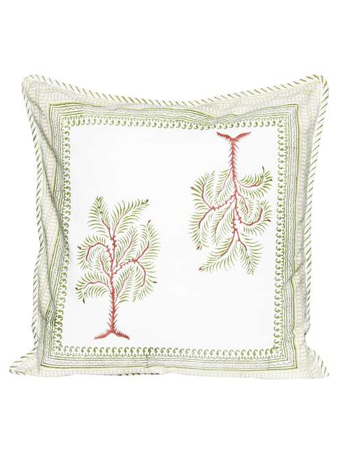 white cotton single cushion cover - 11116183 - Very Small Image - 1