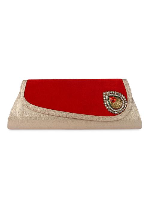 multi velvet flap brooch embellished clutch - 1125985 - Very Small Image - 1