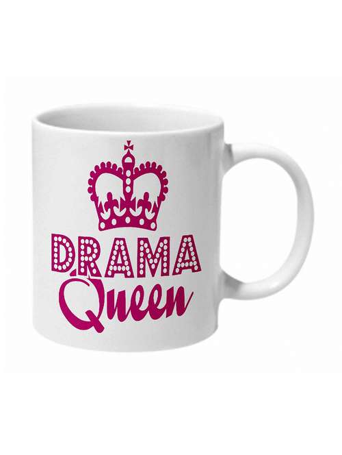 mooch wale drama queen pink typo ceramic mug - 11280377 - Very Small Image - 1