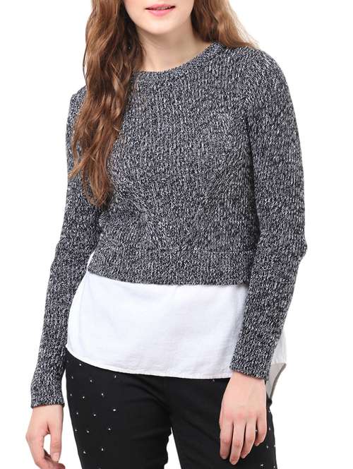 grey and white acrylic pullover - 12247843 - Very Small Image - 1