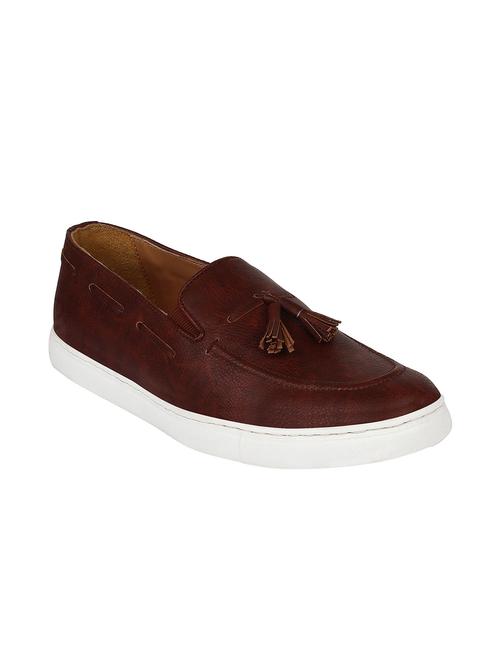 brown leatherette tassel slipon - 12297621 - Very Small Image - 1
