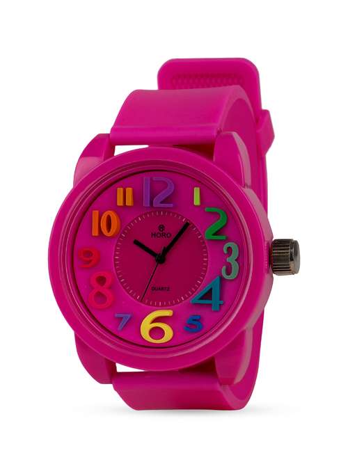 horo pink 3d round dial kids watch - 1311350 - Very Small Image - 1