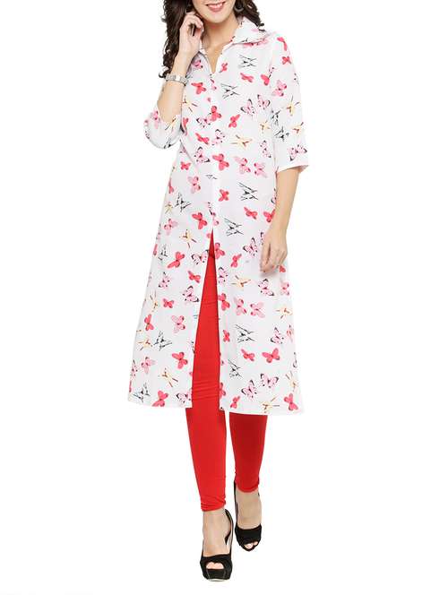 women's straight kurta - 14230997 - Very Small Image - 1