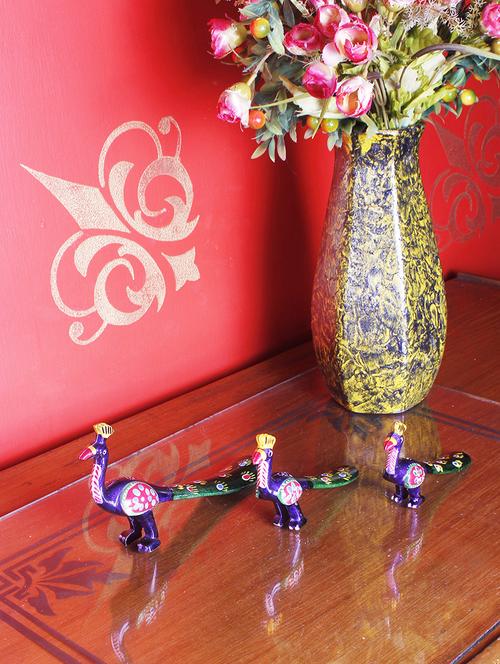 carnival wood peacock for home d?cor - 14333007 - Very Small Image - 1
