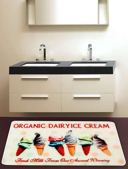 cortina microfiber bathroom non-slip printed mats - 14421079 - Very Small Image - 1