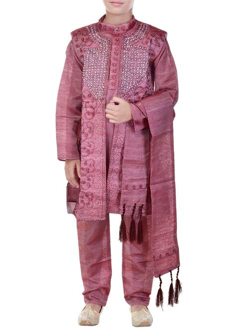 pink cotton kurta set - 14428937 - Very Small Image - 1