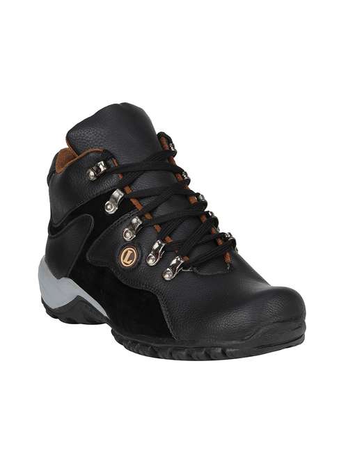 black leatherette low ankle boot - 14640262 - Very Small Image - 1
