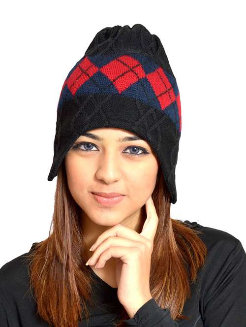 multi colored woolen cap - 14756265 - Very Small Image - 1
