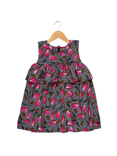 multi colored polyester frock - 14864757 - Very Small Image - 1