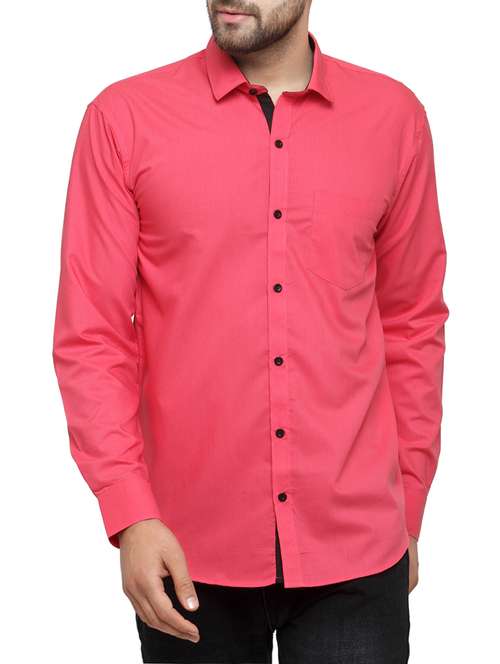 pink cotton casual shirt - 14895795 - Very Small Image - 1