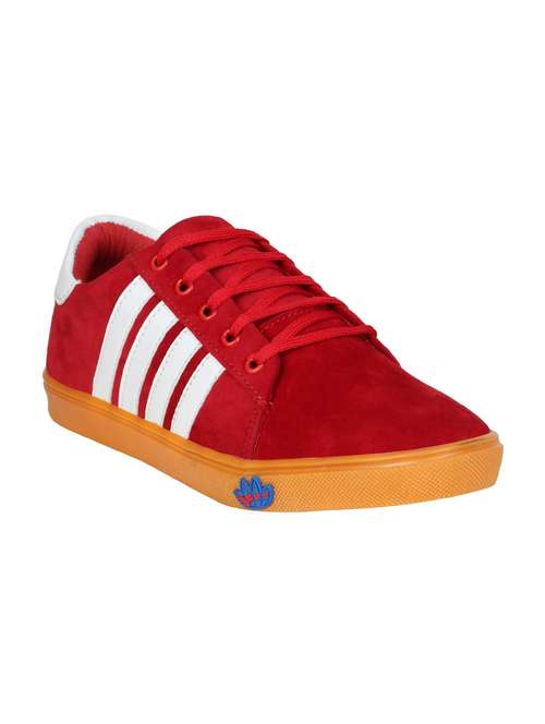 red suede lace up sneaker - 15005855 - Very Small Image - 1