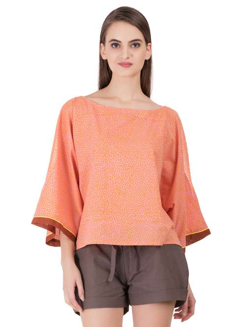grass by gitika goyal pink cotton kaftan - 15008128 - Very Small Image - 1