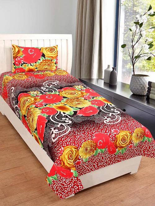 polycotton single bedsheet with 1 pillow cover - 15083988 - Very Small Image - 1
