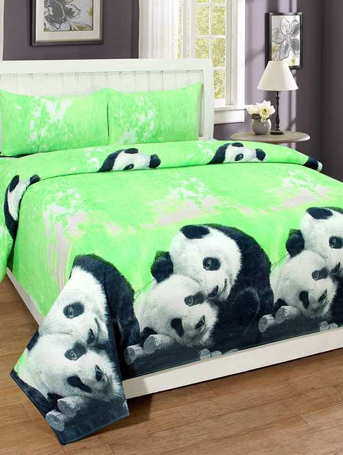 polycotton double bedsheet with 2 pillow covers - 15092989 - Very Small Image - 1