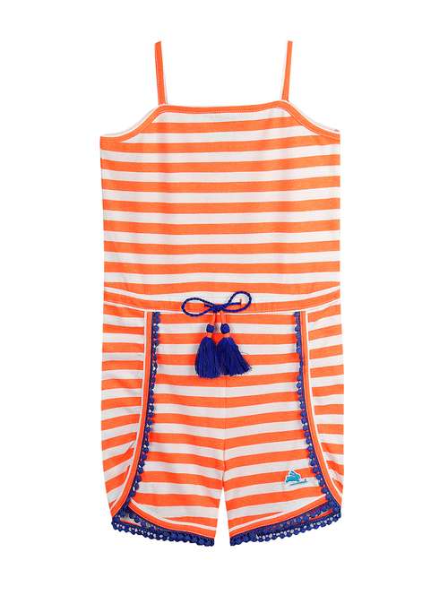 orange cotton playsuit - 15093585 - Very Small Image - 1
