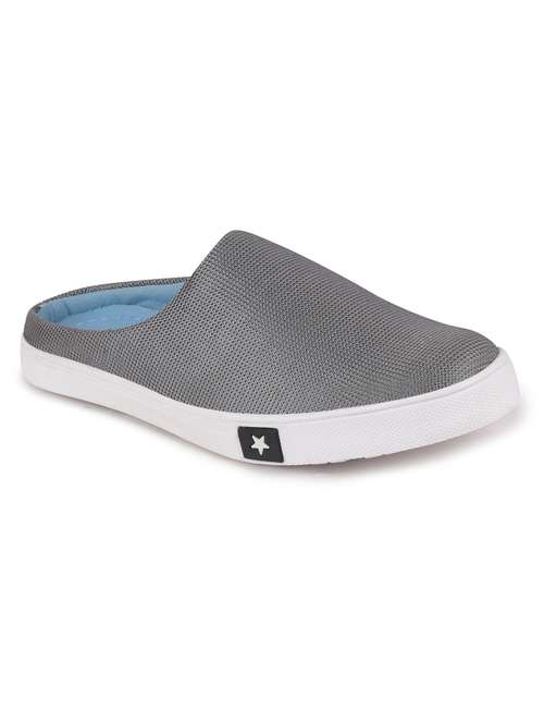 grey mesh slip on mules - 15125837 - Very Small Image - 1