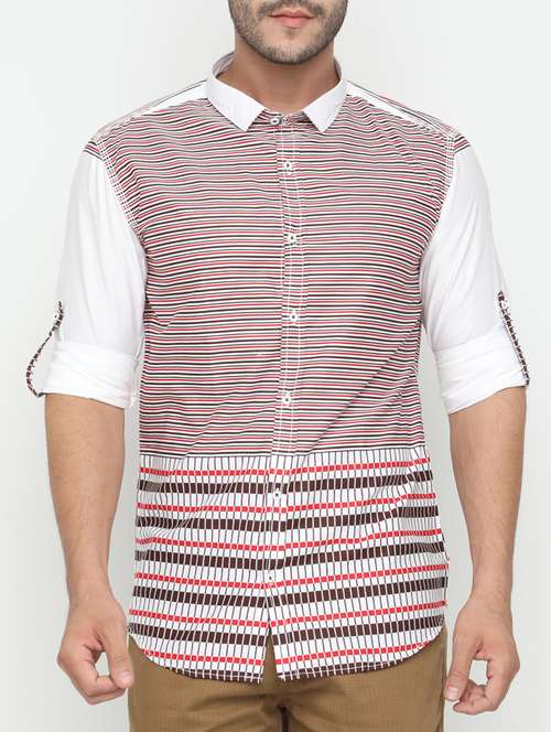 multi colored cotton casual shirt - 15195848 - Very Small Image - 1