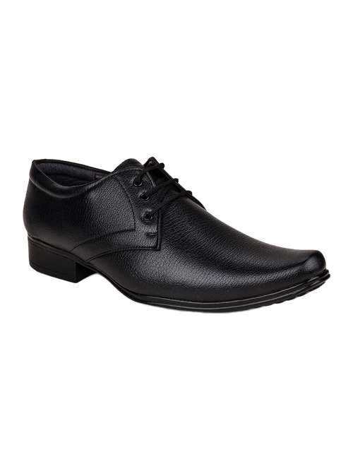black leatherette lace-up derby - 15200084 - Very Small Image - 1
