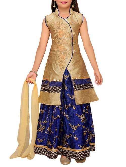 blue silk lehenga choli - 15209795 - Very Small Image - 1