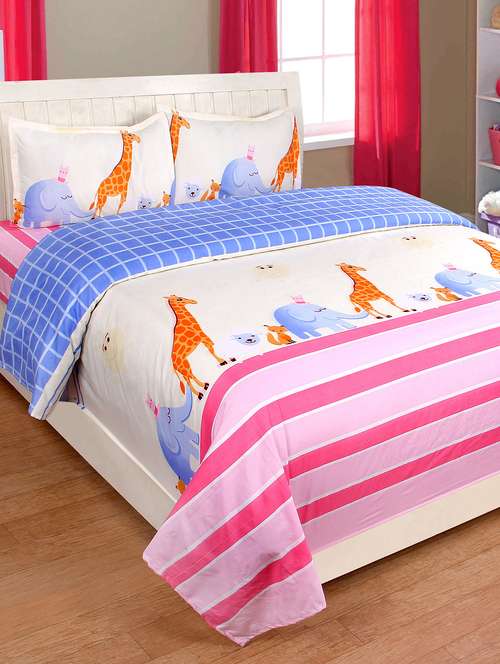 cotton double bedsheet with 2 pillow covers - 15218769 - Very Small Image - 1