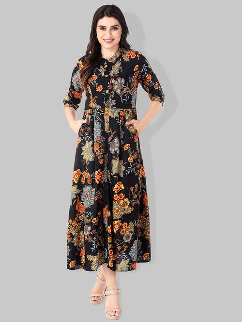 printed fusion kurta - 15225765 - Very Small Image - 1
