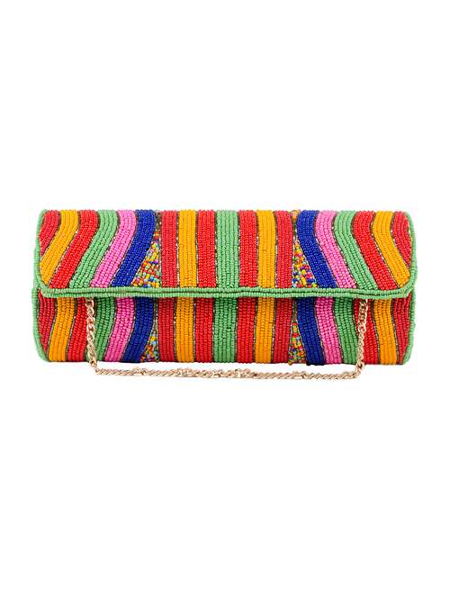 multi colored cotton box clutch - 15227357 - Very Small Image - 1