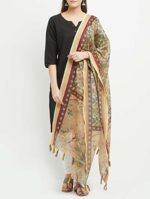 printed chanderi dupatta - 15310581 - Very Small Image - 1