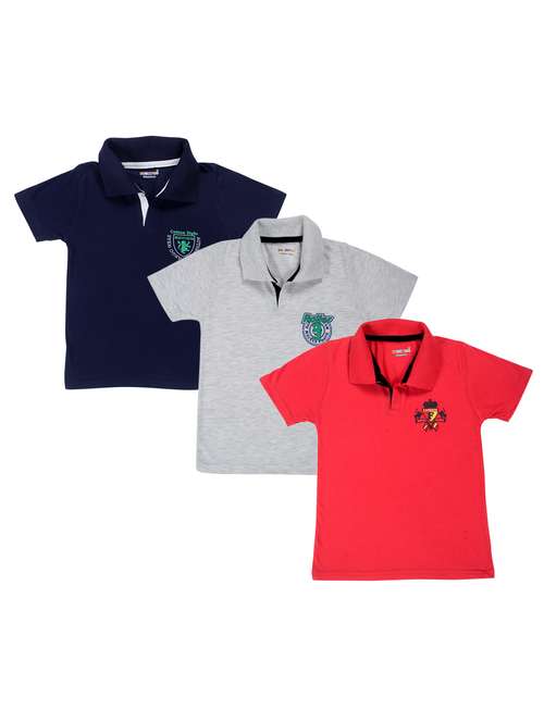 set of 3 multi colored cotton t-shirts - 15311672 - Very Small Image - 1