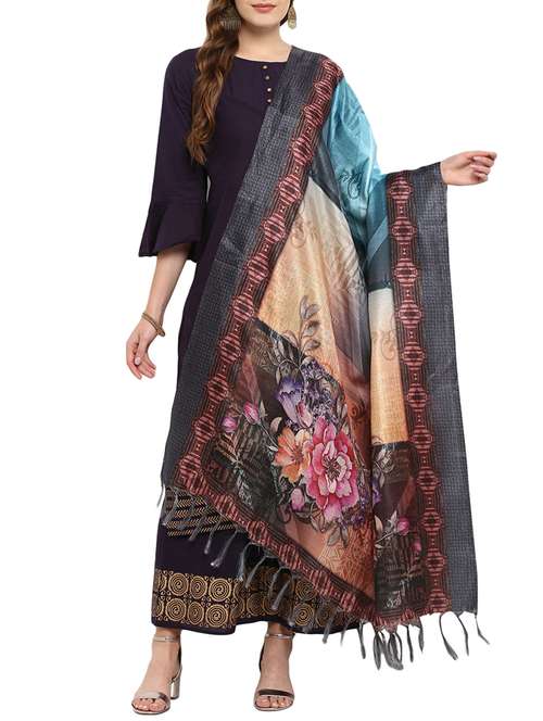 multi colored khadi dupatta - 15421167 - Very Small Image - 1