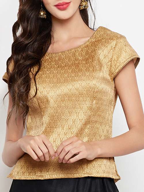 gold brocade blouse - 15427060 - Very Small Image - 1
