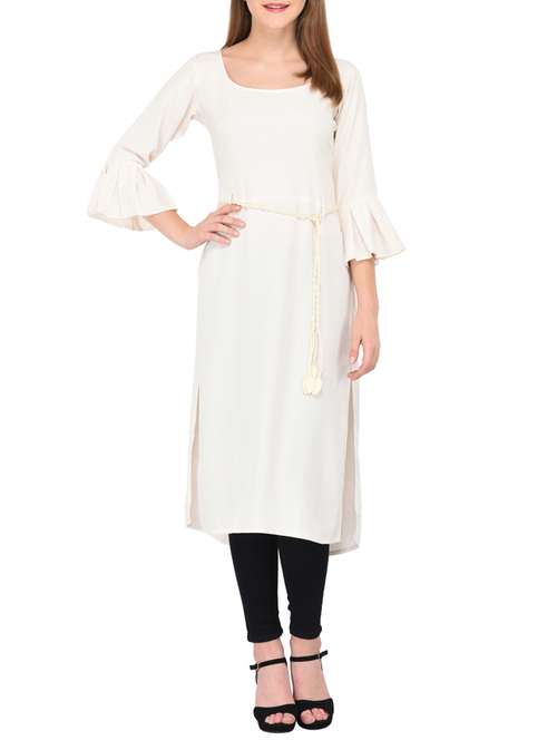 straight bell sleeves kurta - 15430618 - Very Small Image - 1