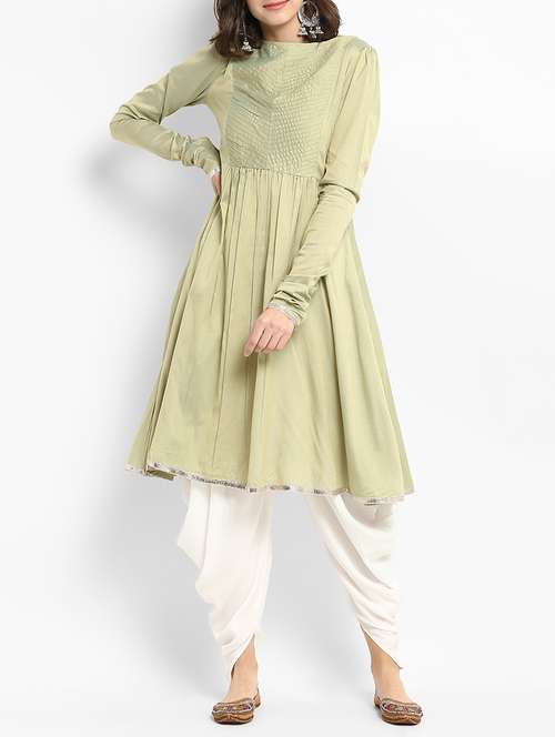gota patti kurta with salwar set - 15438250 - Very Small Image - 1