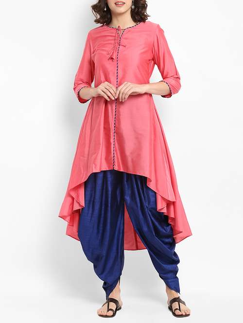 aasymmetric kurta with salwar set - 15438266 - Very Small Image - 1