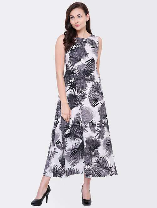 cut-out back tropical print dress - 15476762 - Very Small Image - 1