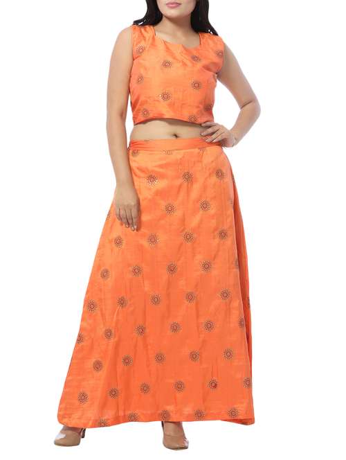 embroidered a-line lehenga - 15496343 - Very Small Image - 1