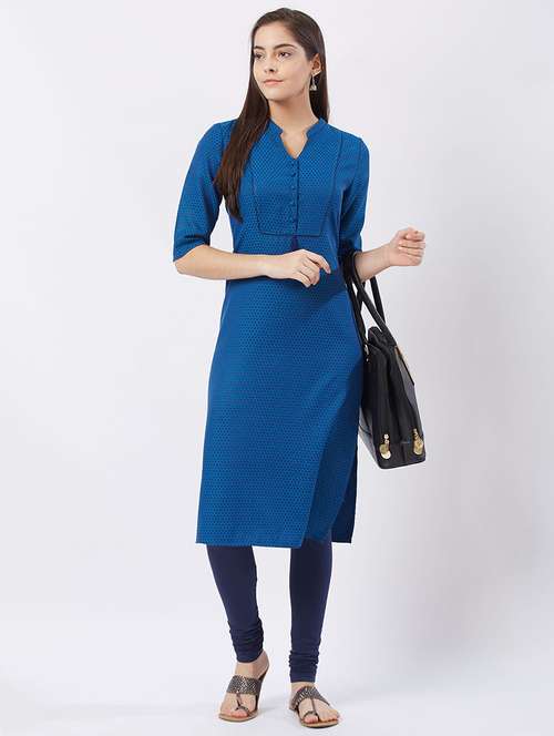 brocade straight kurta - 15512020 - Very Small Image - 1