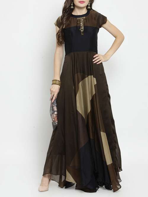 embellished flared kurta - 15558830 - Very Small Image - 1
