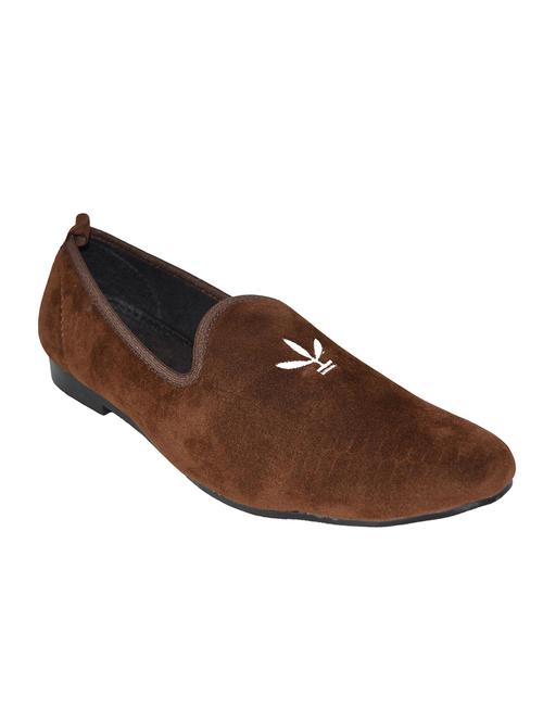 brown velvet casual slip ons - 15579728 - Very Small Image - 1