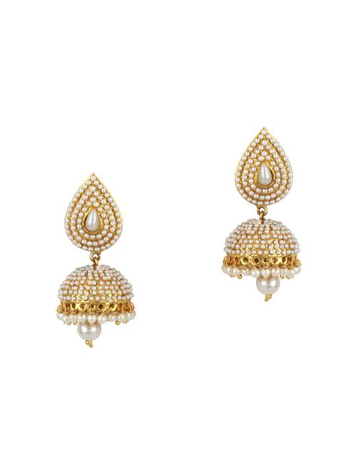 gold tone jhumka - 15612429 - Very Small Image - 1