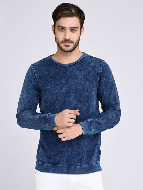 blue cotton sweatshirt - 15614773 - Very Small Image - 1