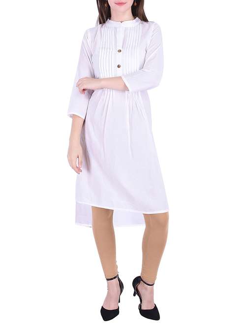 pintucks high low kurta - 15629536 - Very Small Image - 1