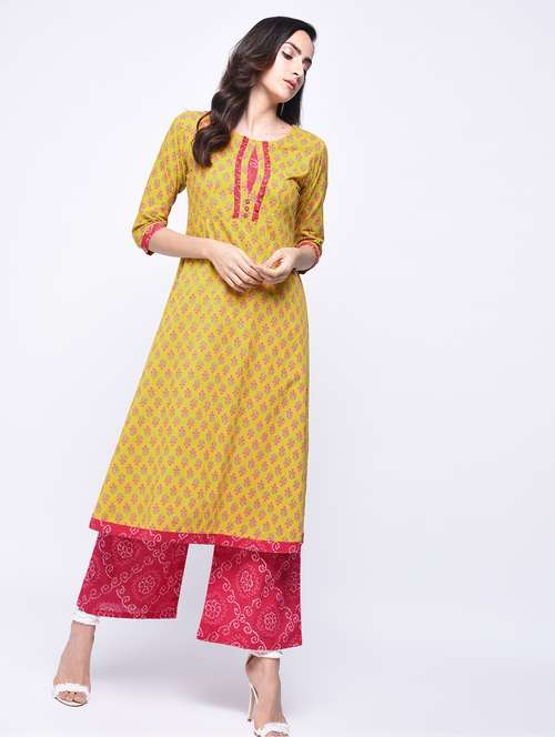 a-line printed kurta - 15647858 - Very Small Image - 1