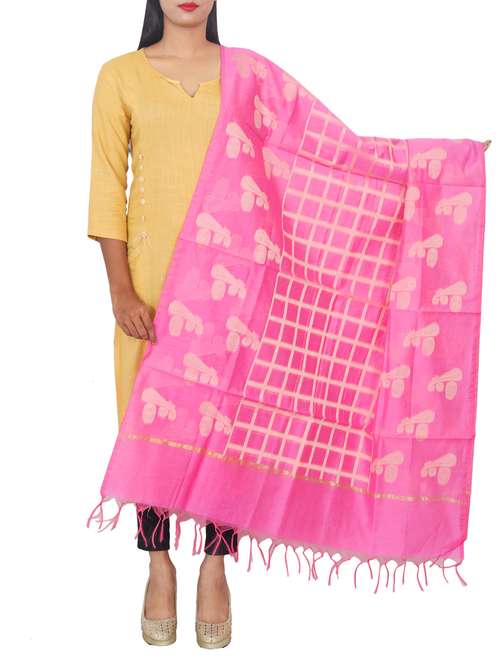 chanderi banarasi dupatta - 15652564 - Very Small Image - 1