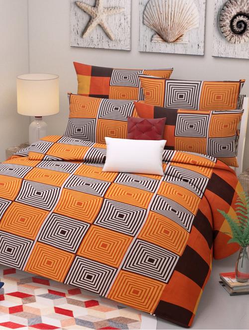 250 tc cotton queen size bedsheet with 2 pillow covers - 15657454 - Very Small Image - 1