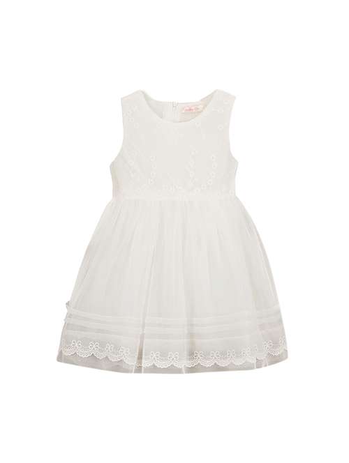 white polyester frock - 15715439 - Very Small Image - 1