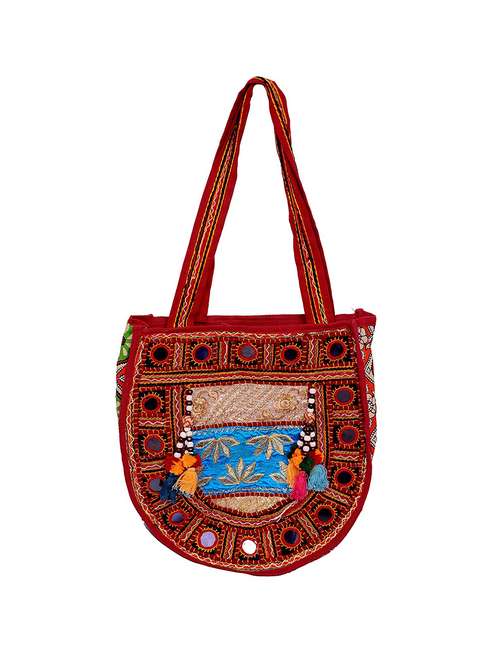 red cotton handbag - 15719177 - Very Small Image - 1