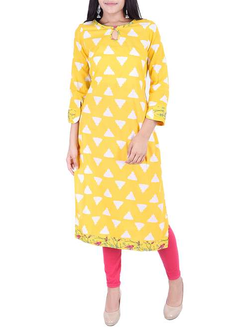 geometrical straight kurta - 15763847 - Very Small Image - 1