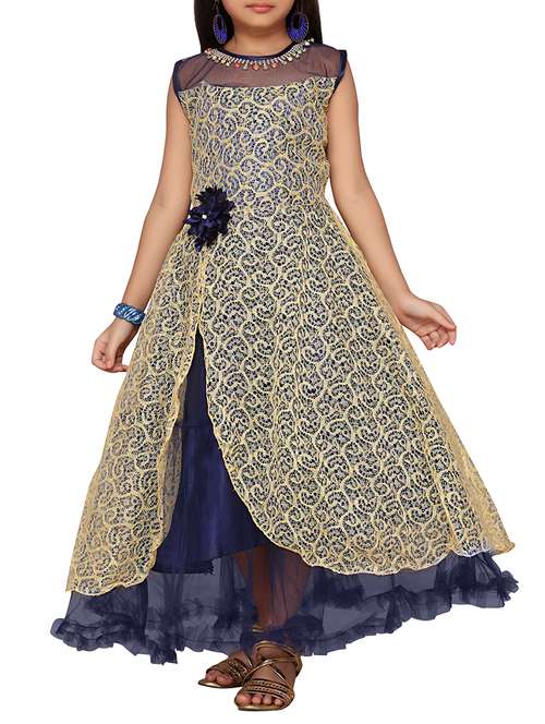 beige net gown - 15792028 - Very Small Image - 1